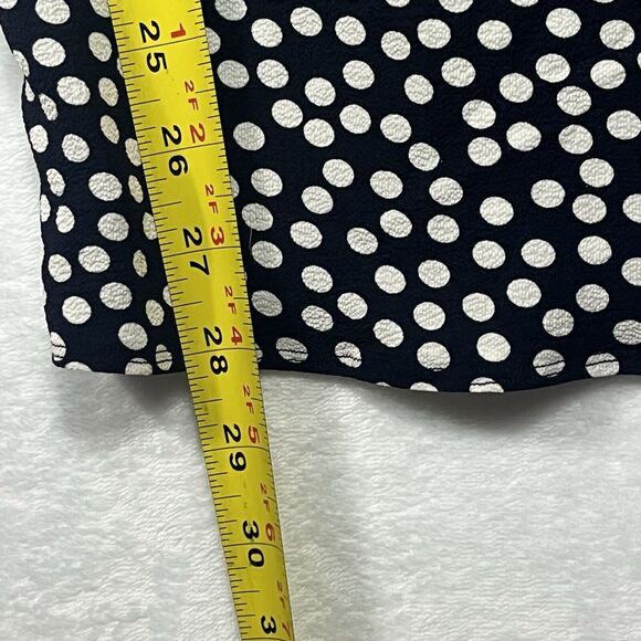 Betsey Johnson Afterdark Jumpsuit Size 6 Navy Blue Polka Dot Off the Shoulder - Picture 10 of 11